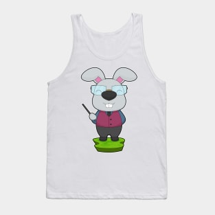 Rabbit Teacher Glasses Tank Top